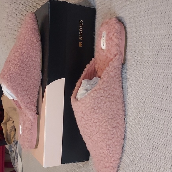 Birdies “The Lark” in Blush Faux-Shearling NIB - Picture 6 of 13